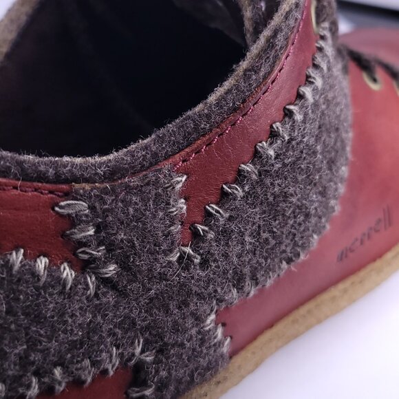 Merrell Milan Women's 6 Burnt Red Leather Wool Casual Shoes Lace Up J70642 Used - Picture 15 of 15